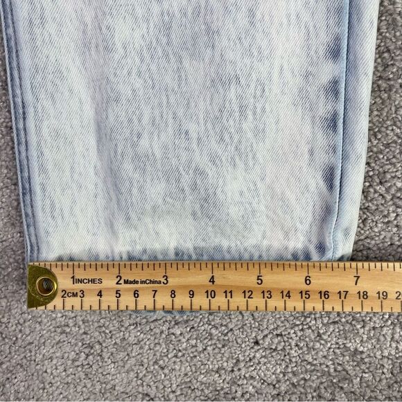 KanCan Dixon Jeans Women's 7/27 Acid Blue Boyfriend High Rise Ripped Light Wash - Picture 13 of 14